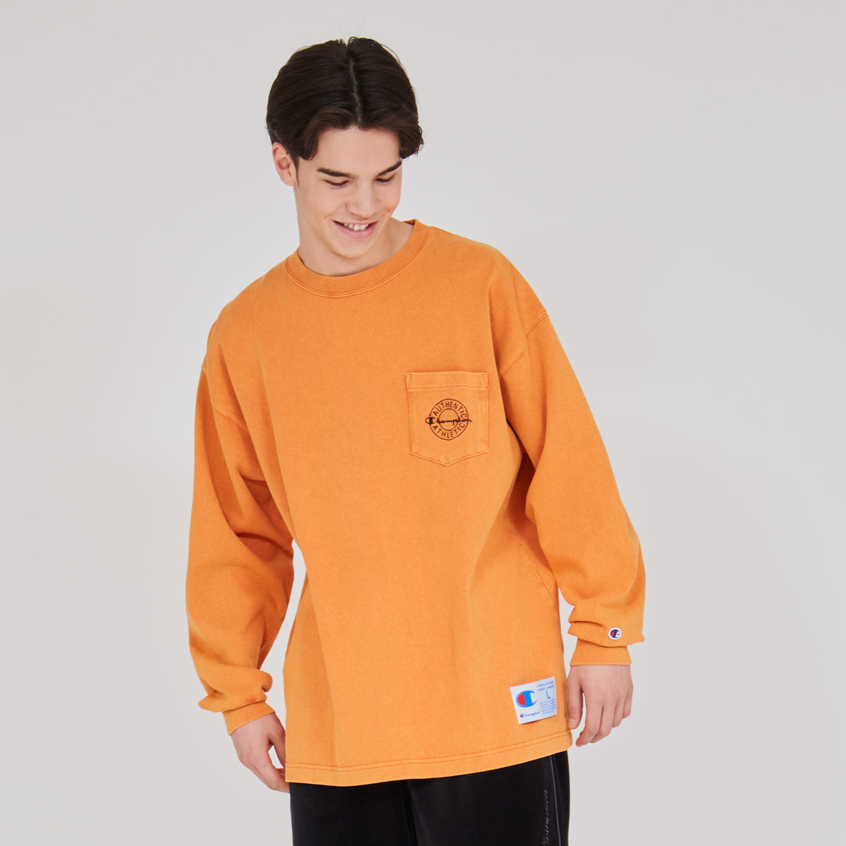 ロングスリーブポケットTシャツ (C3-E412)-【チャンピオン公式】