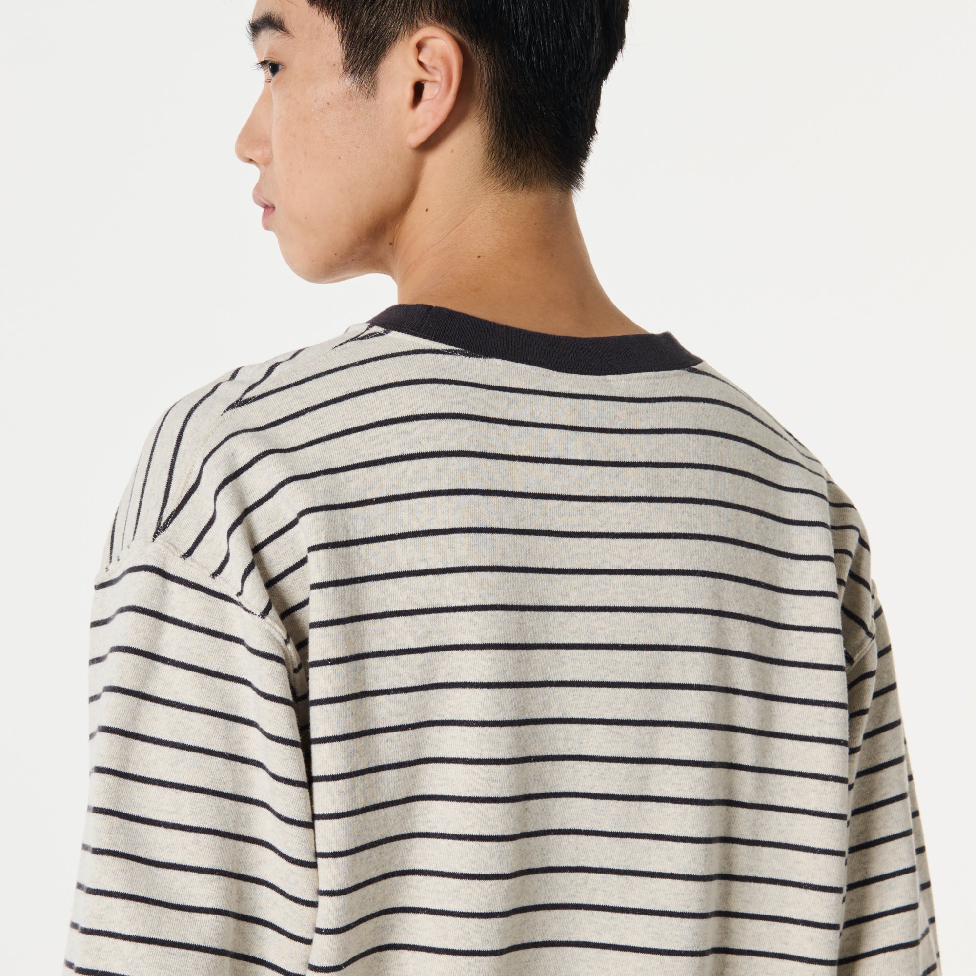 BORDER CREW NECK SWEATSHIRT-【チャンピオン公式】
