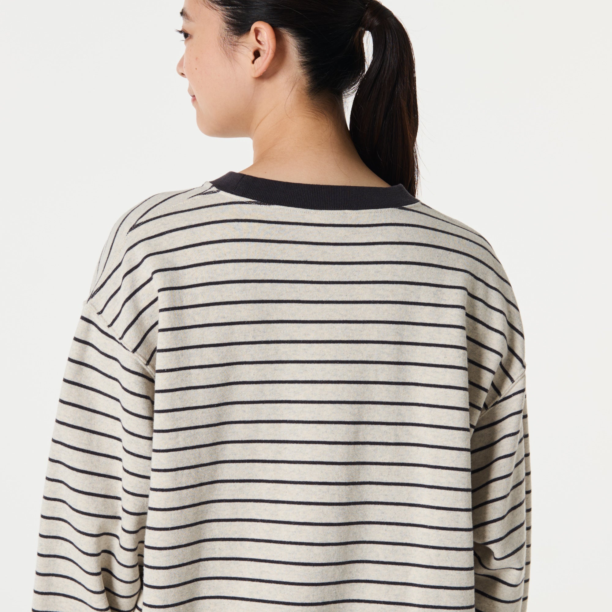 BORDER CREW NECK SWEATSHIRT-【チャンピオン公式】