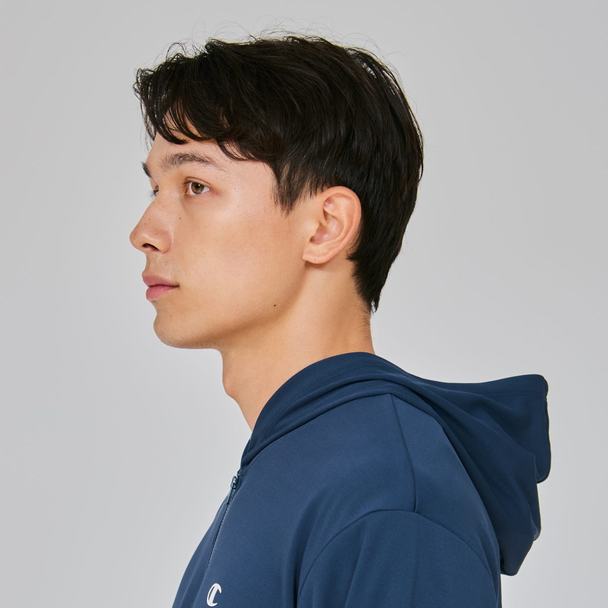 ジップフーデッドシャツ