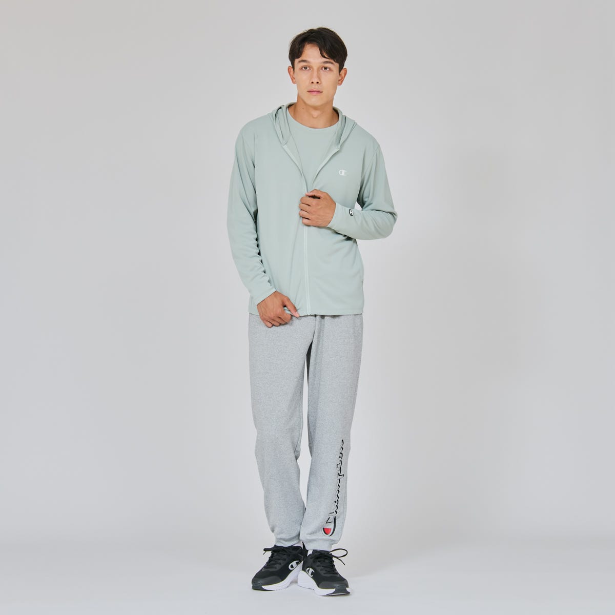 ジップフーデッドシャツ