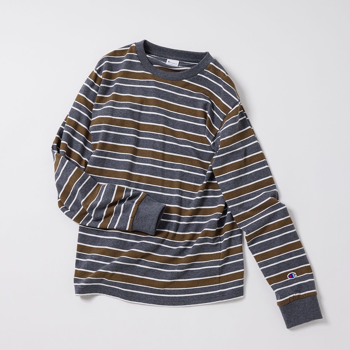 ロングスリーブボーダーTシャツ-【チャンピオン公式】