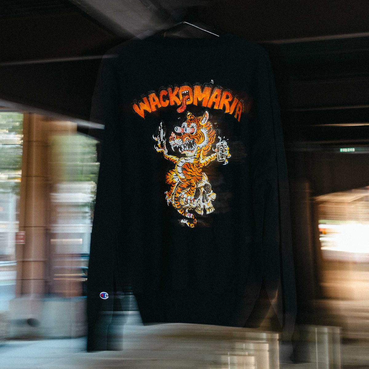Champion × WACKO MARIA リバースウィーブ(R) クルーネックスウェットシャツ (C8-E042)