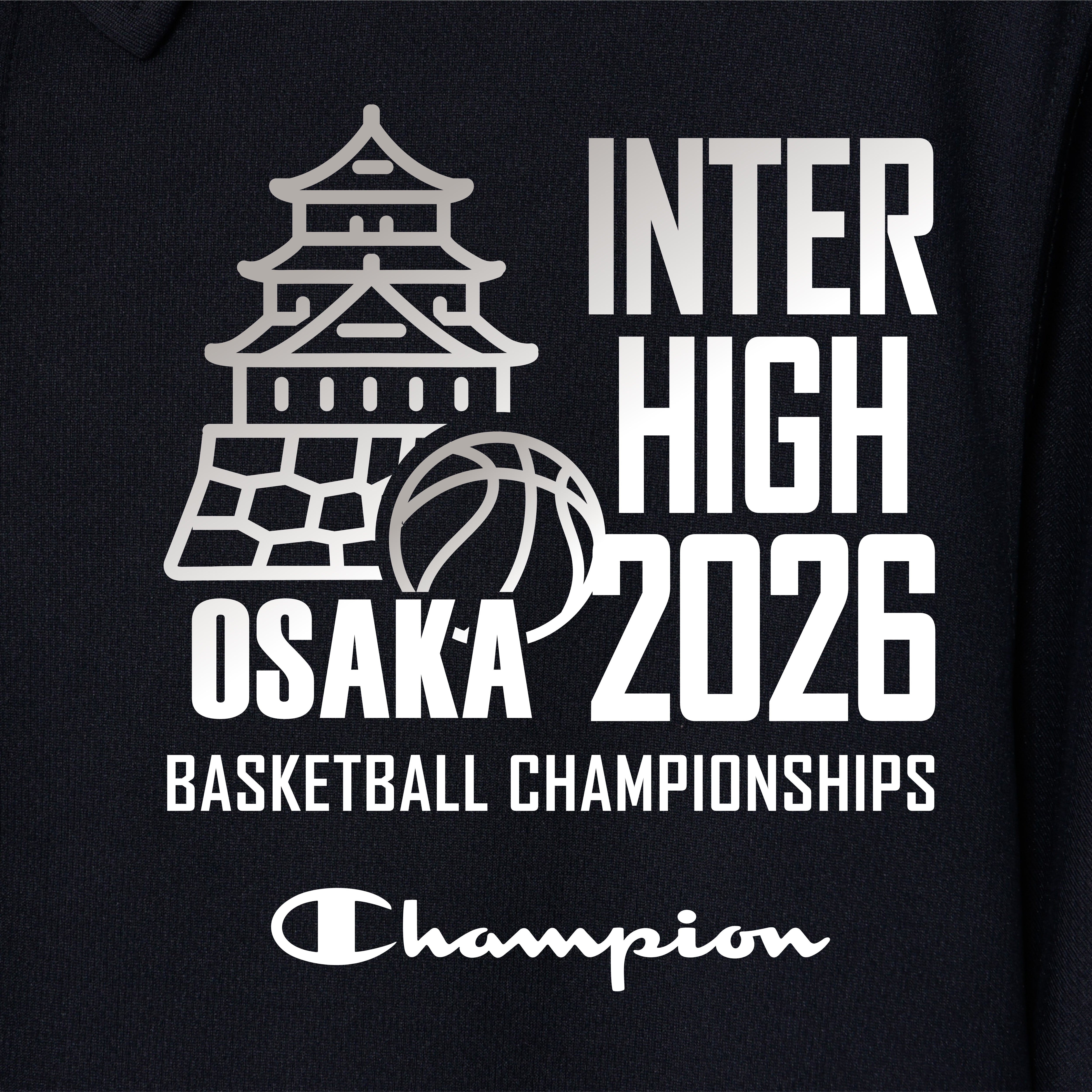 大阪府 インターハイ2026 バスケットボール競技 ボタンダウンポロ (C8