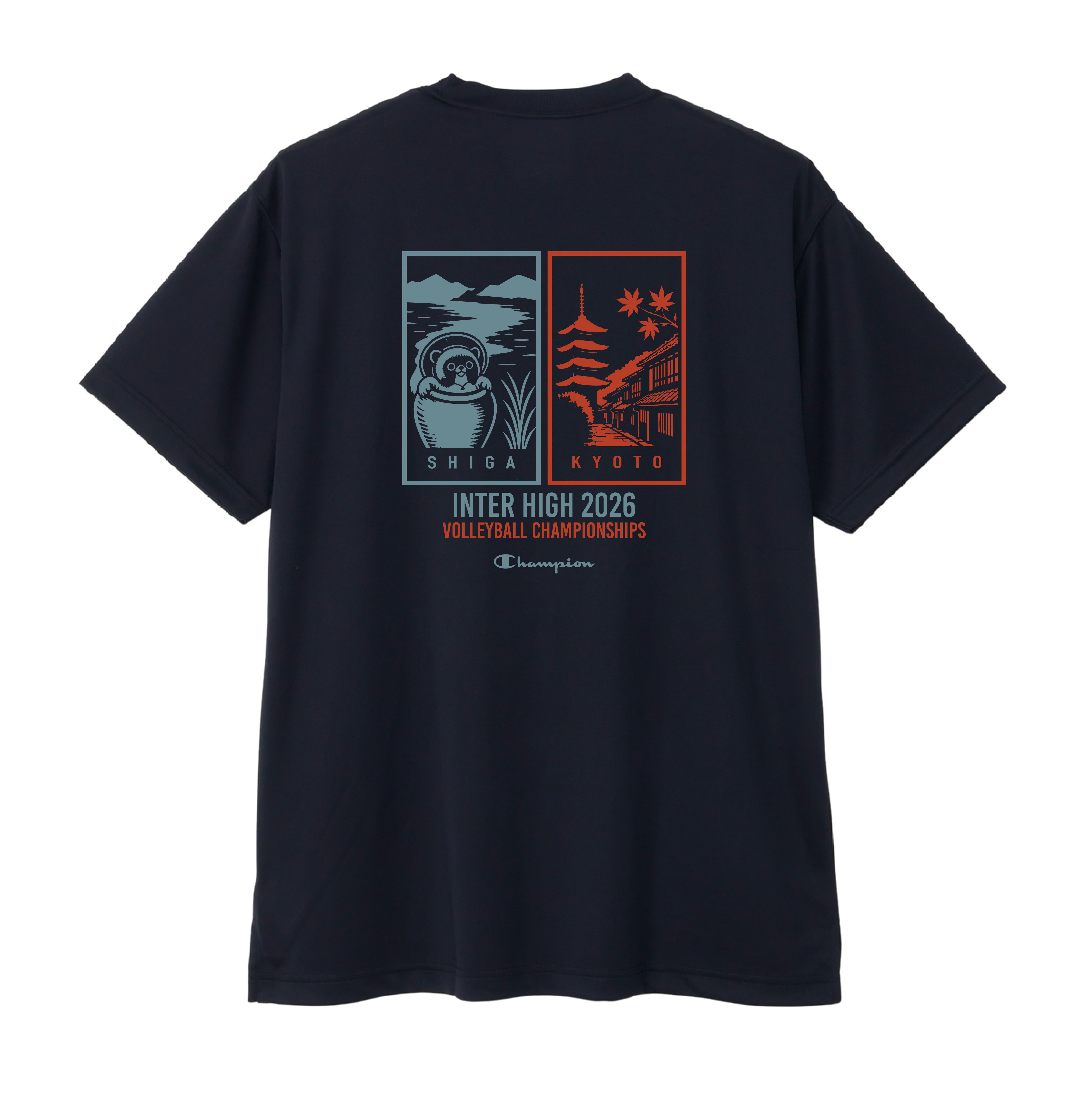 滋賀県 / 京都府 インターハイ2026 バレーボール競技 Tシャツ (C8-EV302)