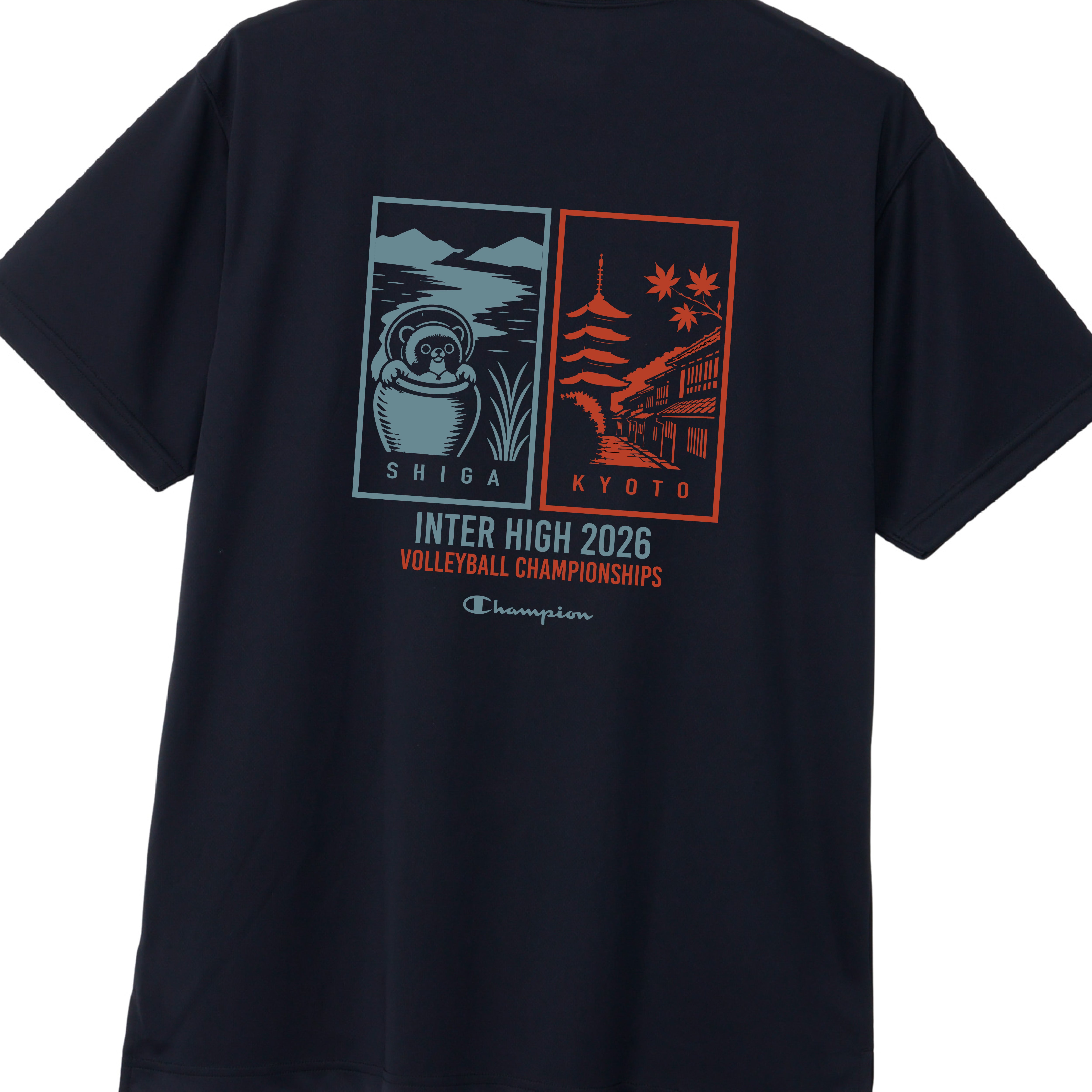 滋賀県 / 京都府 インターハイ2026 バレーボール競技 Tシャツ (C8-EV302)