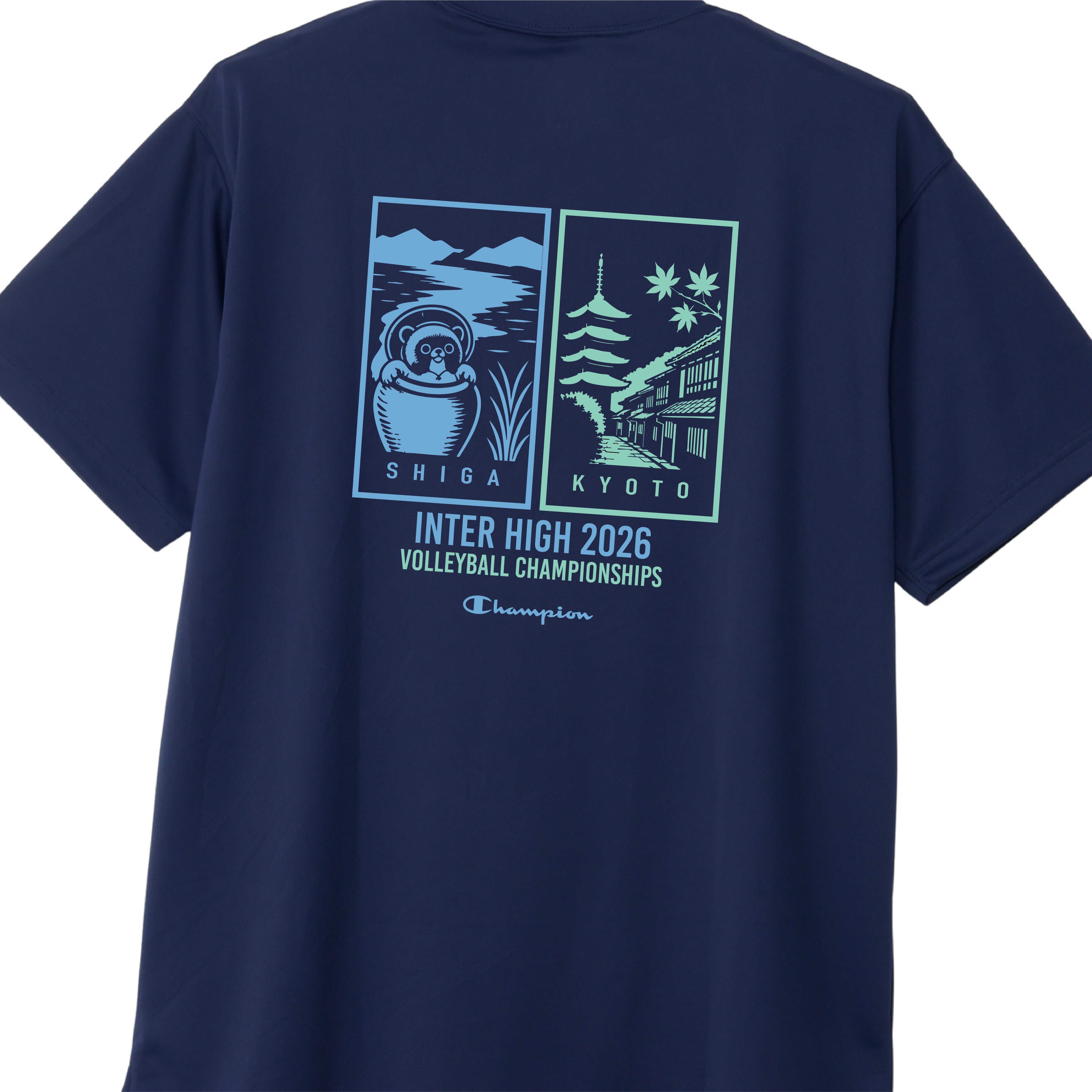 滋賀県 / 京都府 インターハイ2026 バレーボール競技 Tシャツ (C8-EV302)