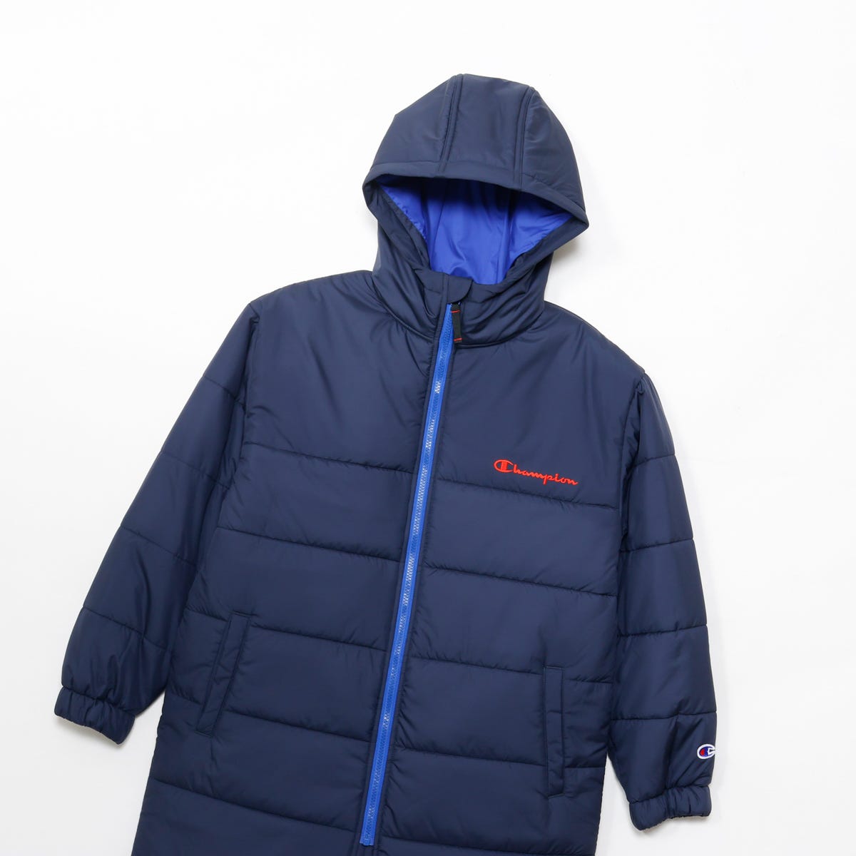 ジップフーデッドロングコート