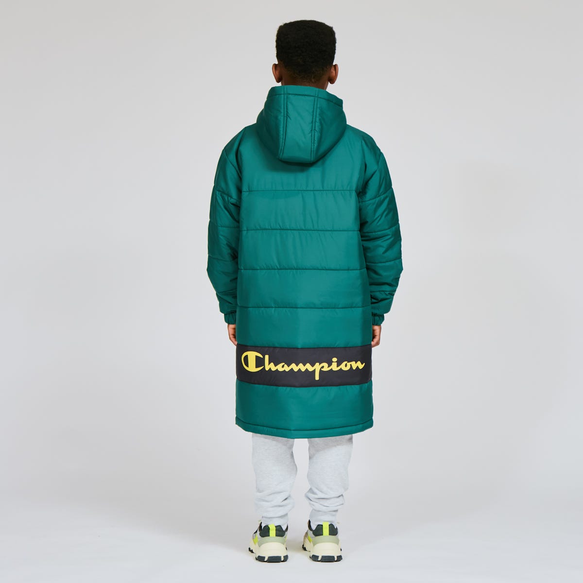ジップフーデッドロングコート