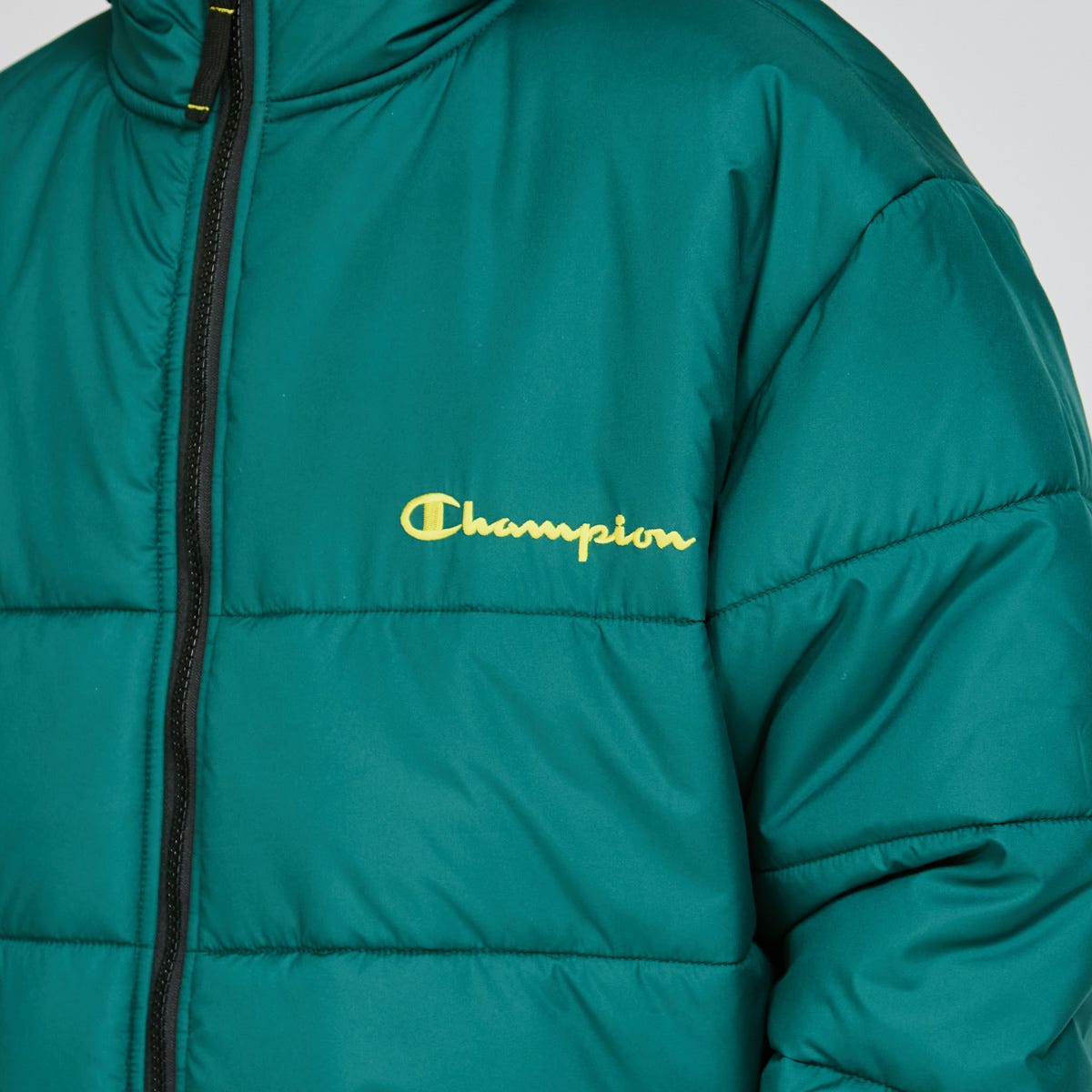 ジップフーデッドロングコート