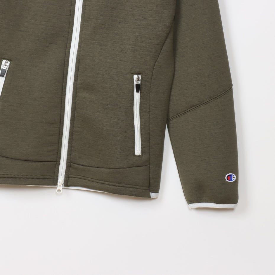 テックウィーブ 3LS ジップフーデッドスウェットシャツ