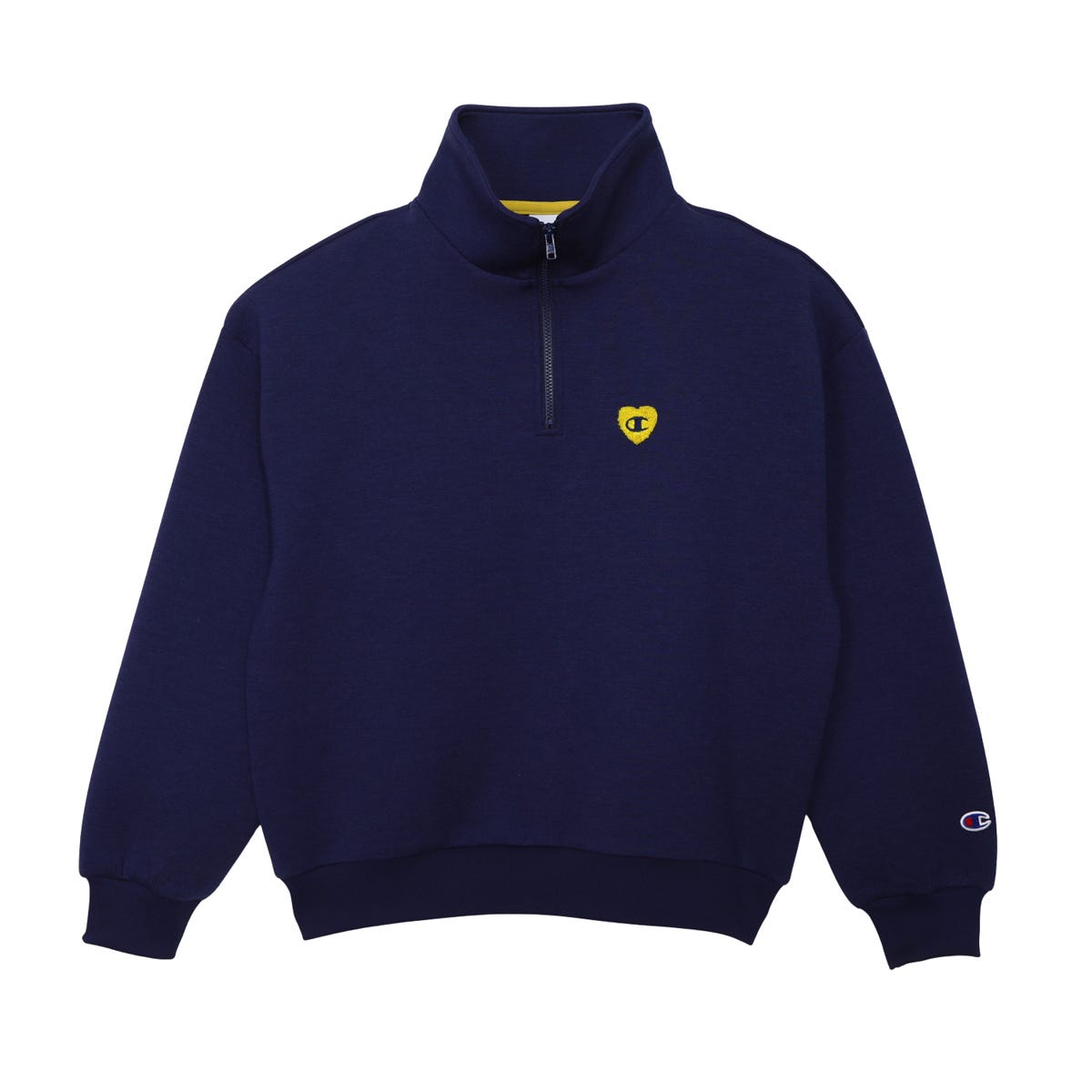 専用品◆ガウディ◆ネイビー！柔らかソフトな着心地抜群！スウェットＴシャツ！XS ハーフジップスウェットシャツ (CW-C009)-【チャンピオン公式】