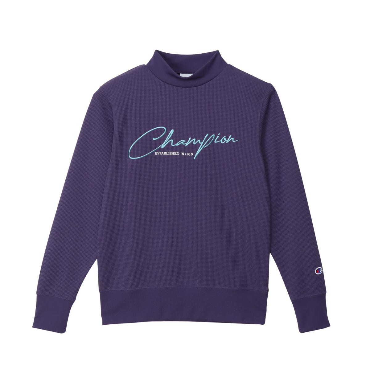 ワッフル GOLF チャンピオン モックネック 半袖シャツ any別注Champion