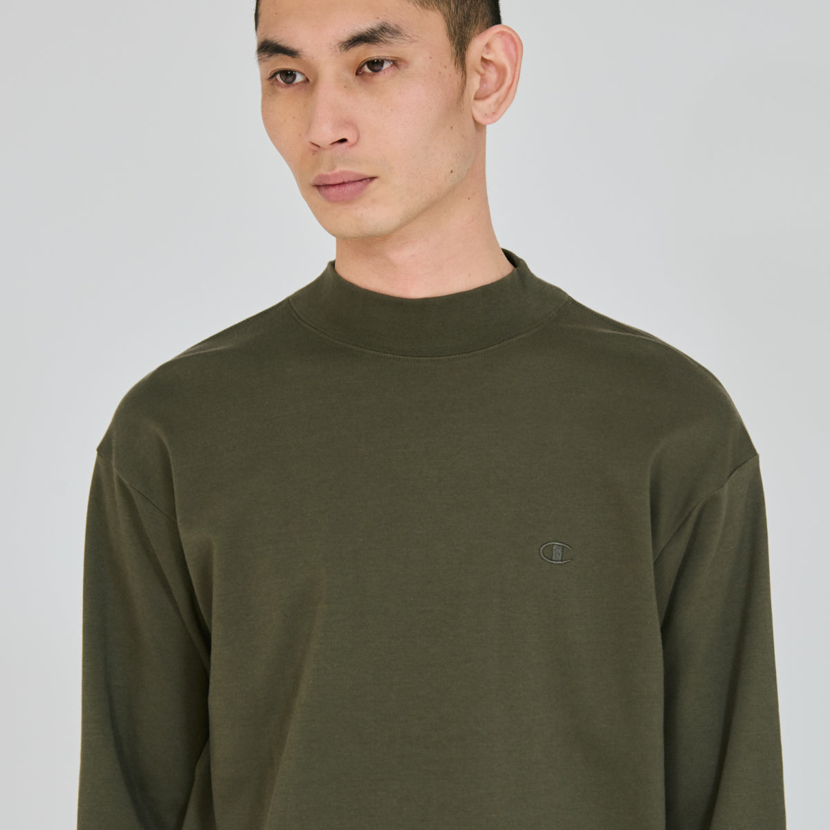 モックネックロングスリーブTシャツ (C3-C427L)