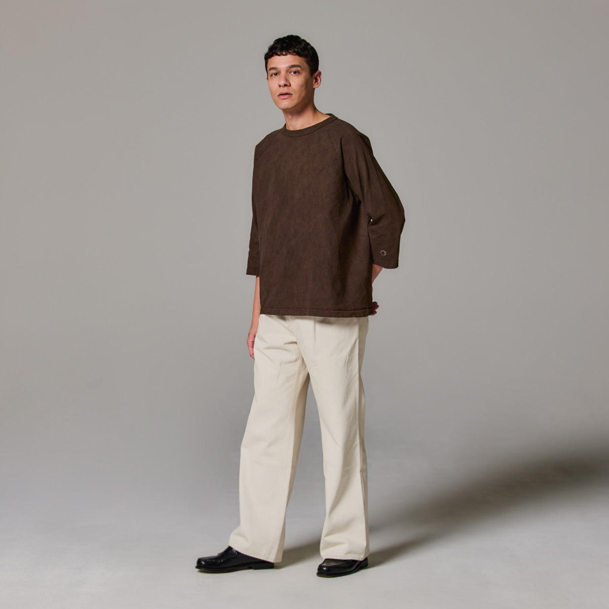 T1011 ラグラン 3/4スリーブ Tシャツ (C5-E401)