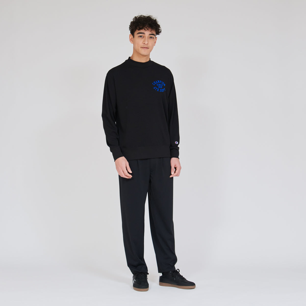 ロングスリーブモックネックシャツ (C3-EG401)