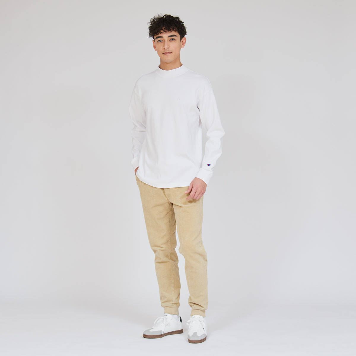 モックネックロングスリーブTシャツ (C3-C427L)