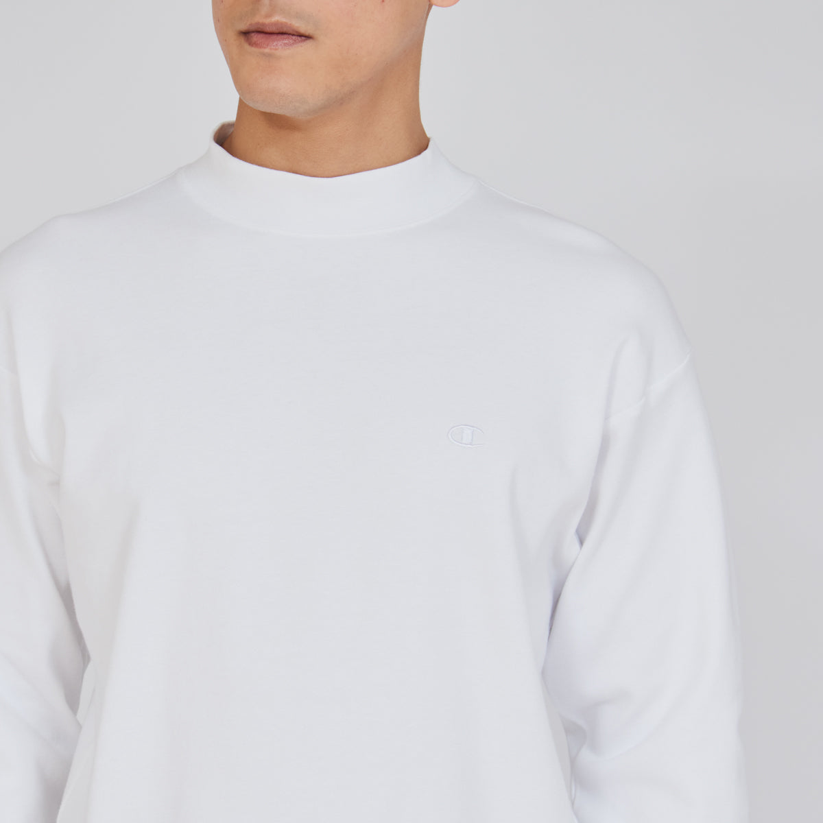 モックネックロングスリーブTシャツ (C3-C427L)-【チャンピオン公式】