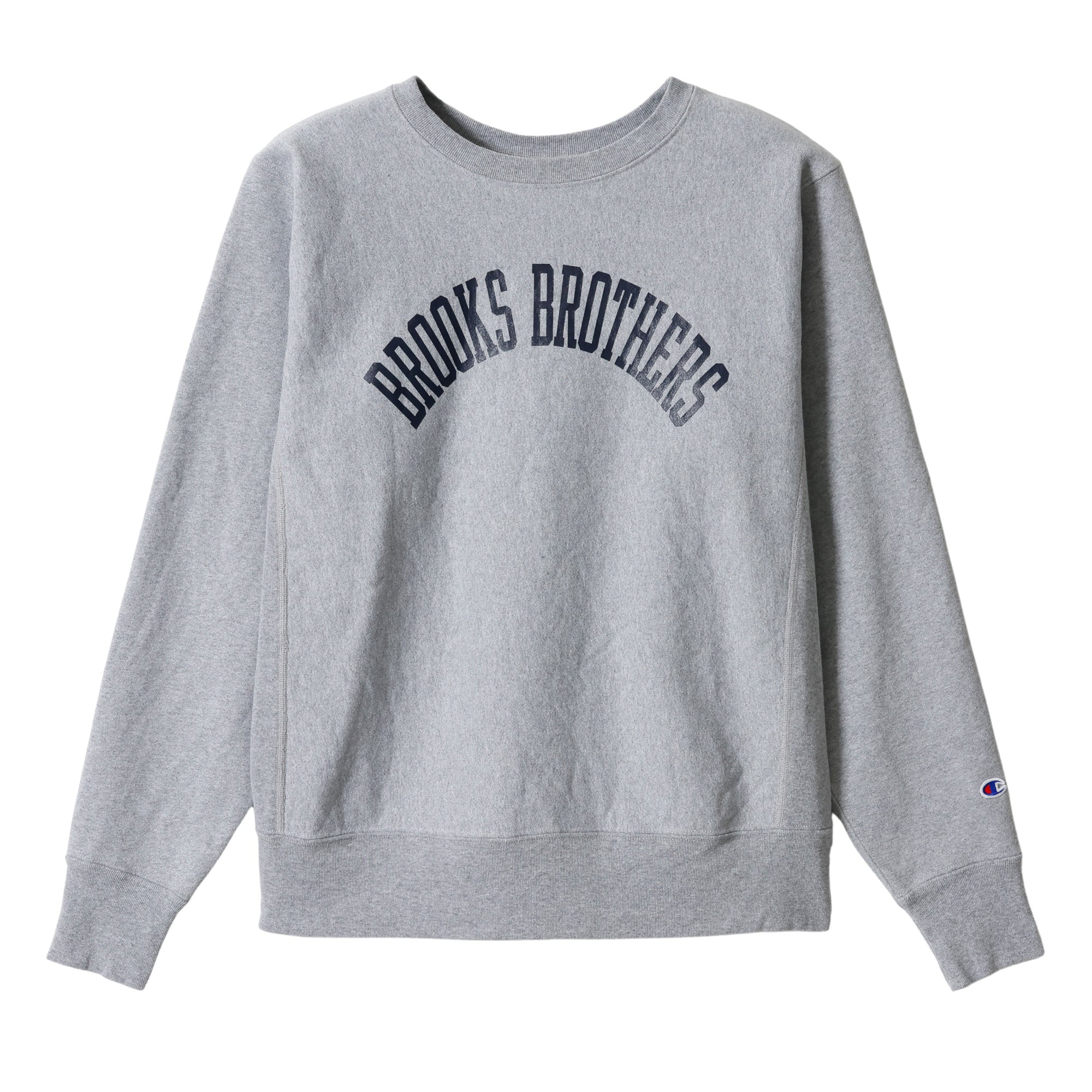 champion 80s 目あり usa 紐付き XL グレー　リバースウィーブ Champion × Brooks Brothers リバースウィーブ(R) クルーネック