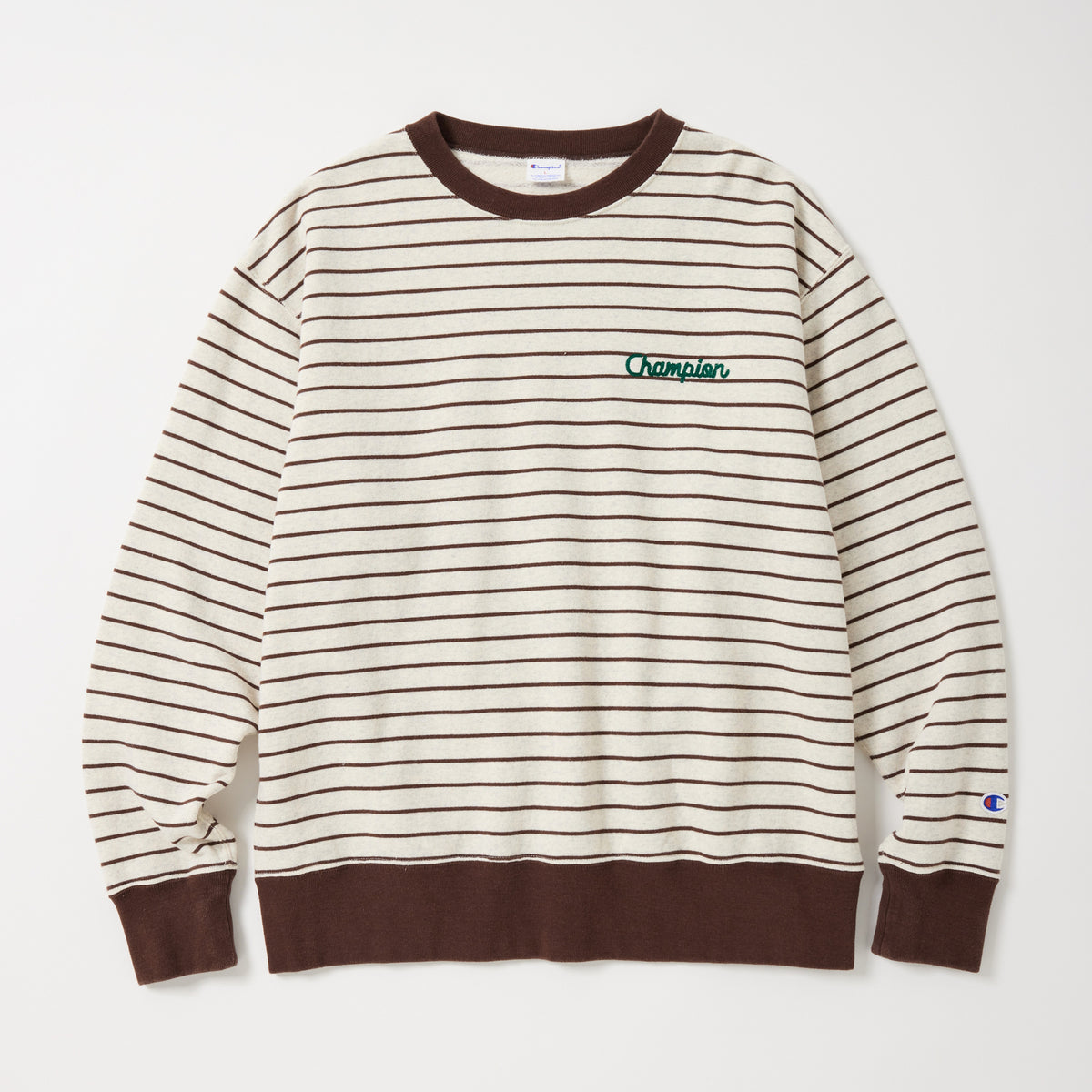 BORDER CREW NECK SWEATSHIRT