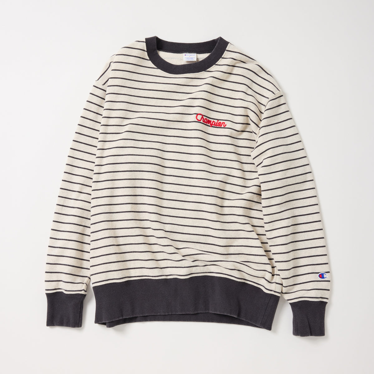 BORDER CREW NECK SWEATSHIRT