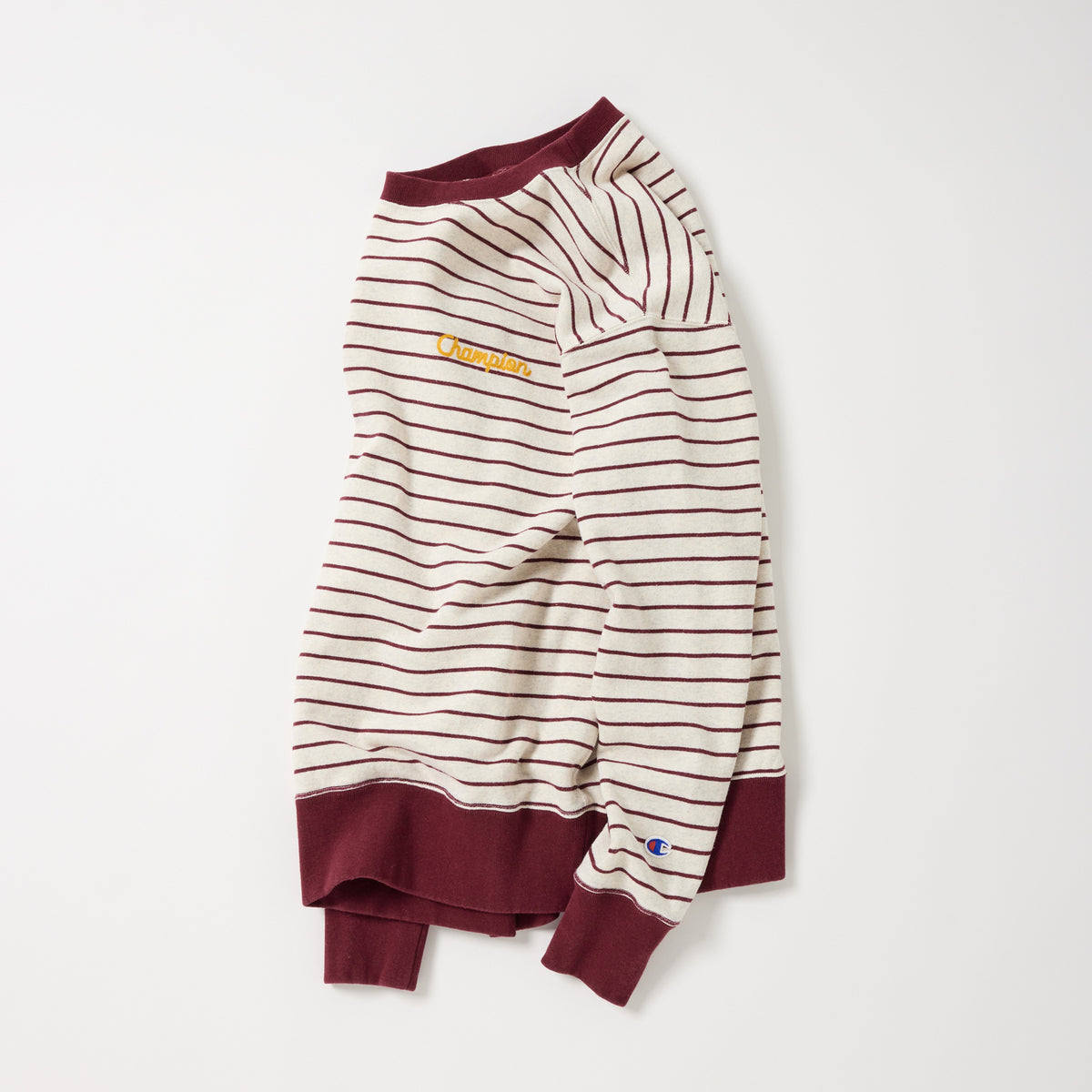 BORDER CREW NECK SWEATSHIRT